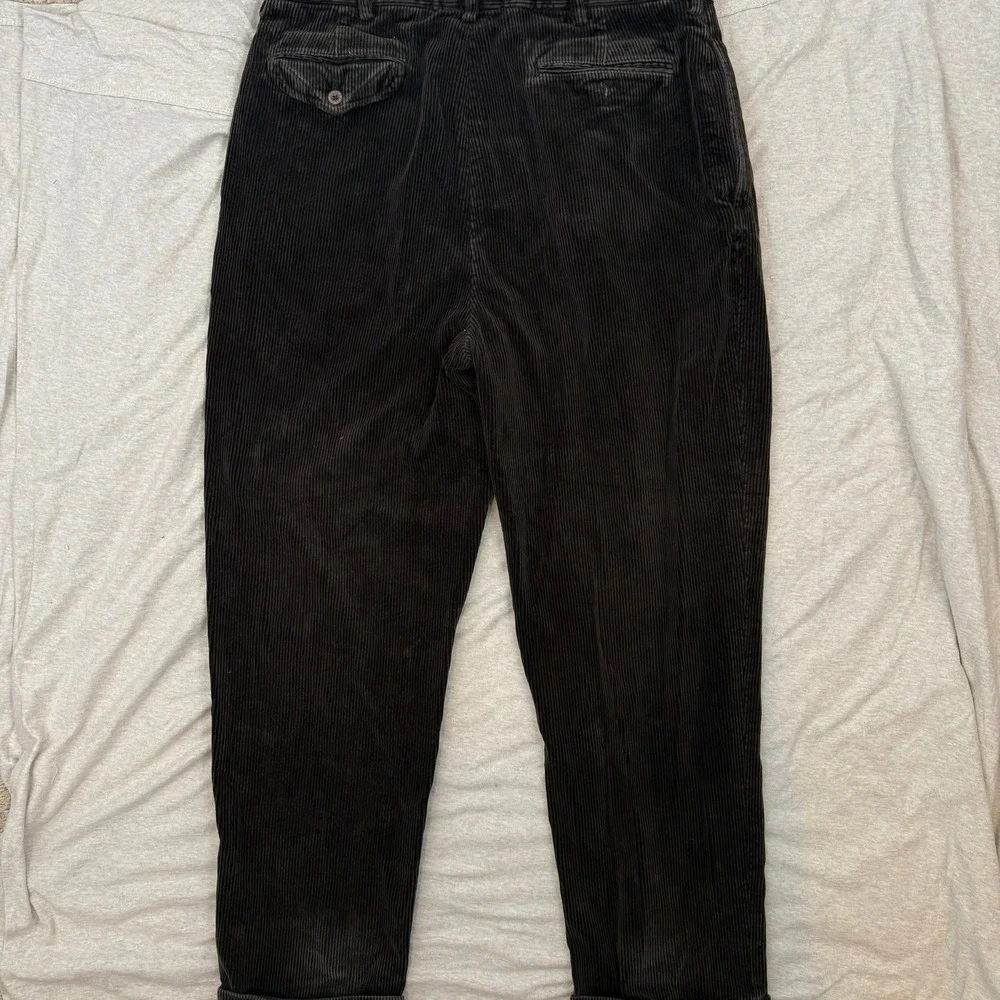 Vintage VTG Polo Ralph Lauren Andrew Corduroy Pleated Pants‎ Mens 35x30